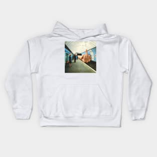 F U Train - Middle finger Kids Hoodie